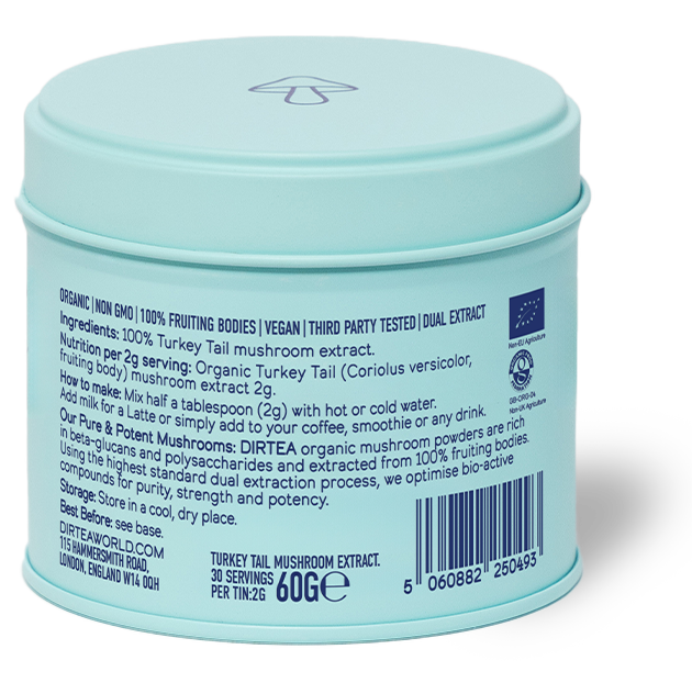 Dirtea Turkey Tail Mushroom Powder Back