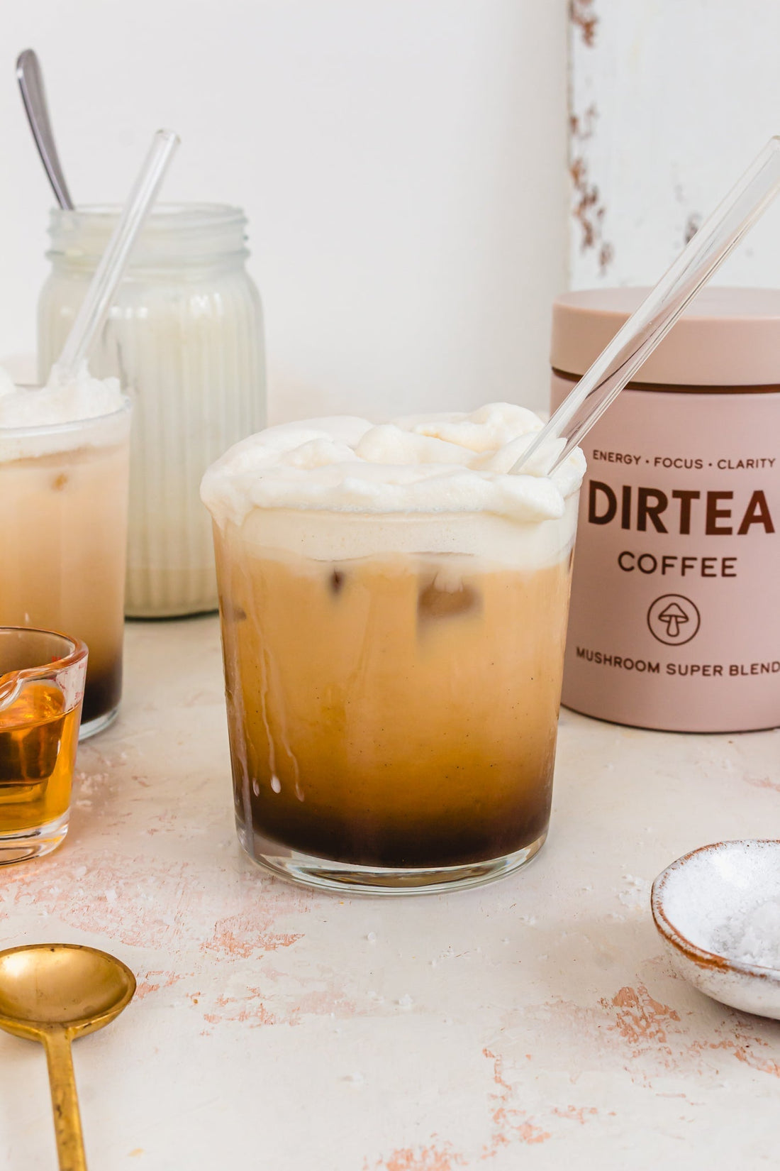 DIRTEA Salted Maple Iced Mushroom Coffee Recipe